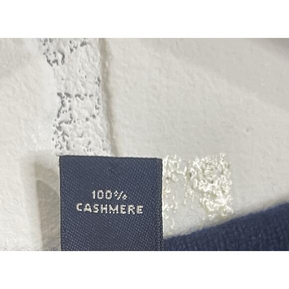 Lands End Sweater Womens Medium Blue 100% Cashmere Cardigan Speckle Sweater - Picture 3 of 11